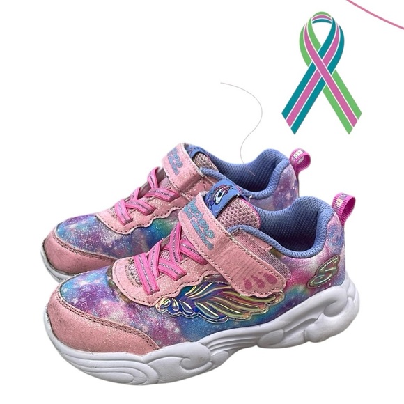 Skechers Unicorn Storm Sneakers Pink Magical Collection Shoes Girls Sz 10 - Picture 1 of 13